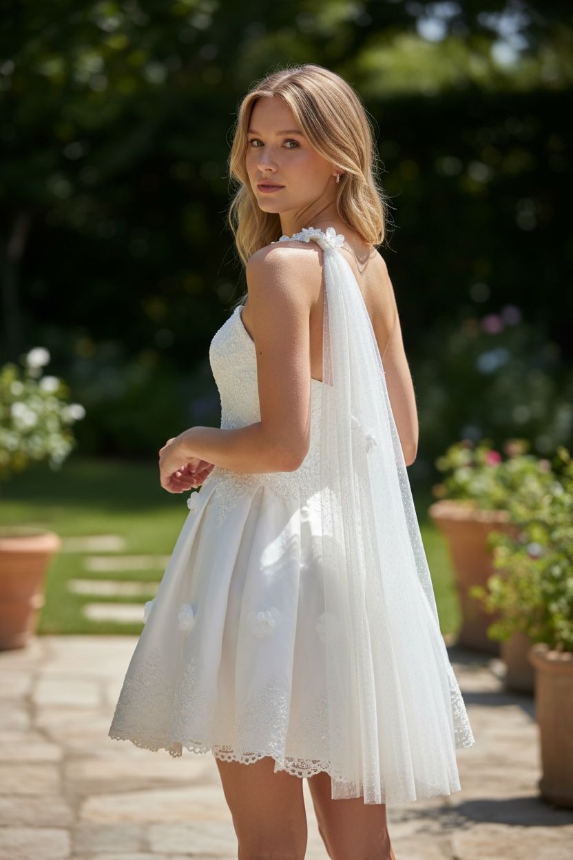 Vestido Adela para Civil o Recepción Recreado ♻️