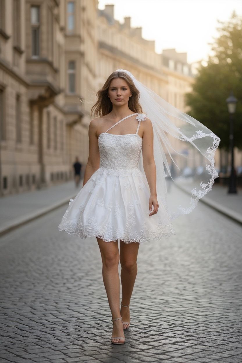 Vestido Adela para Civil o Recepción Recreado ♻️