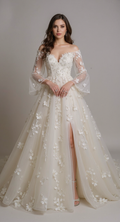 Vestido de Novia con Mangas Murciélago