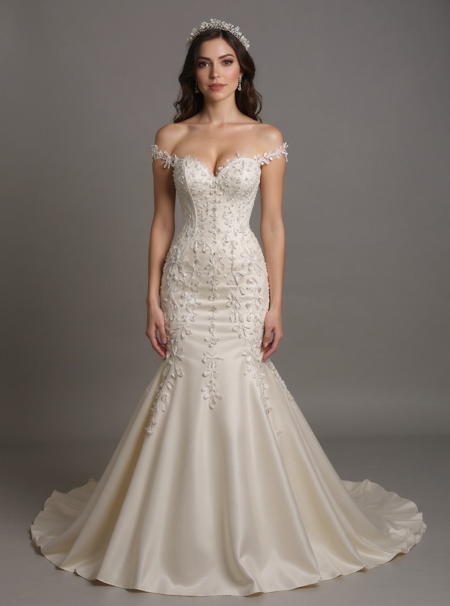 Vestido de Novia Estilo Trompeta Elegante