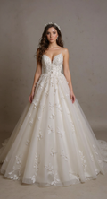 Vestido de Novia con Tiras Elegante